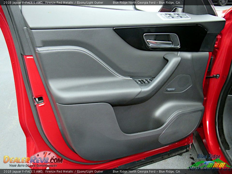 2018 Jaguar F-PACE S AWD Firenze Red Metallic / Ebony/Light Oyster Photo #34