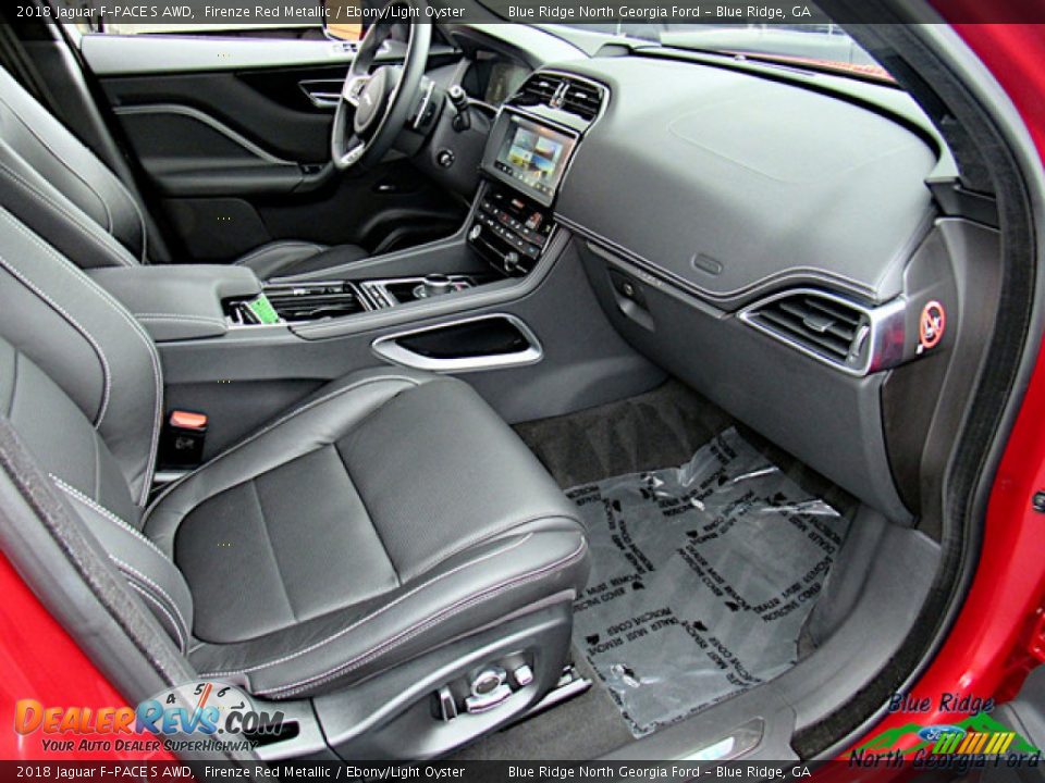 2018 Jaguar F-PACE S AWD Firenze Red Metallic / Ebony/Light Oyster Photo #36