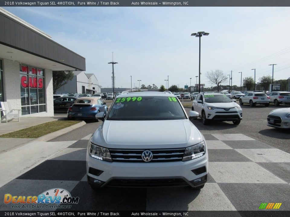 2018 Volkswagen Tiguan SEL 4MOTION Pure White / Titan Black Photo #2