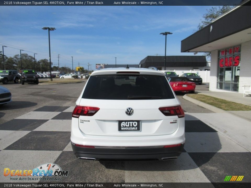 2018 Volkswagen Tiguan SEL 4MOTION Pure White / Titan Black Photo #4