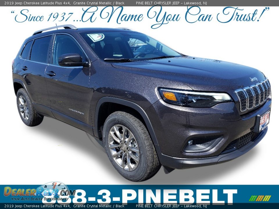 2019 Jeep Cherokee Latitude Plus 4x4 Granite Crystal Metallic / Black Photo #1