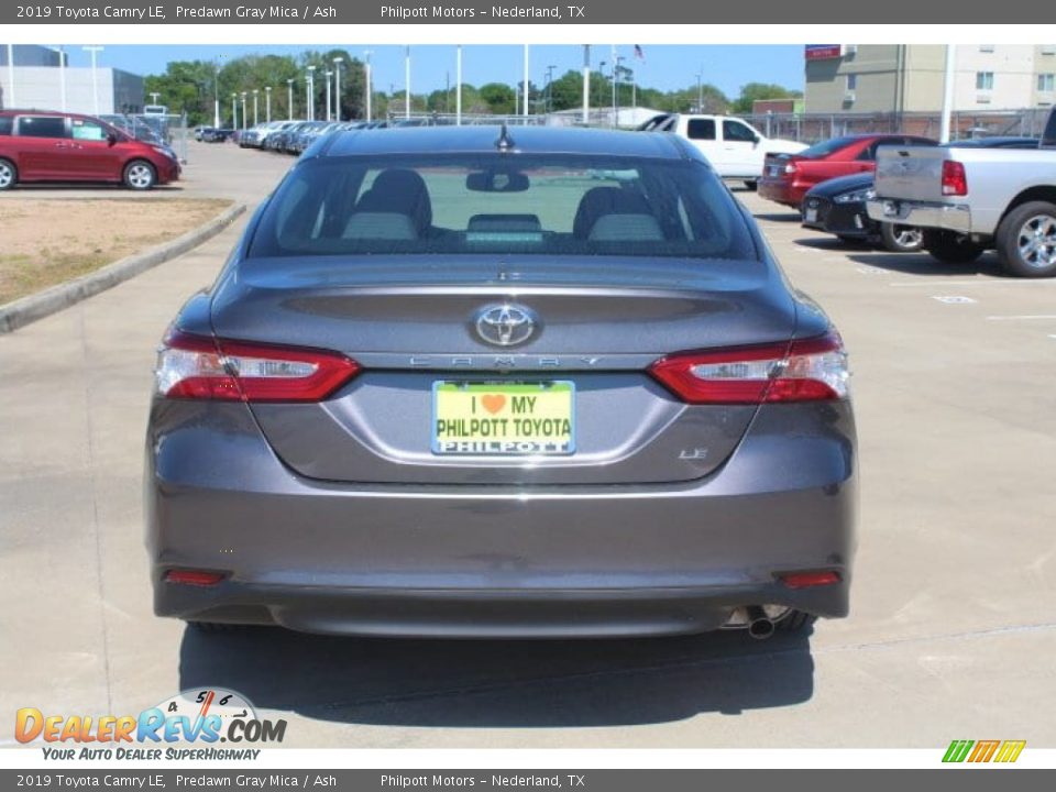 2019 Toyota Camry LE Predawn Gray Mica / Ash Photo #7