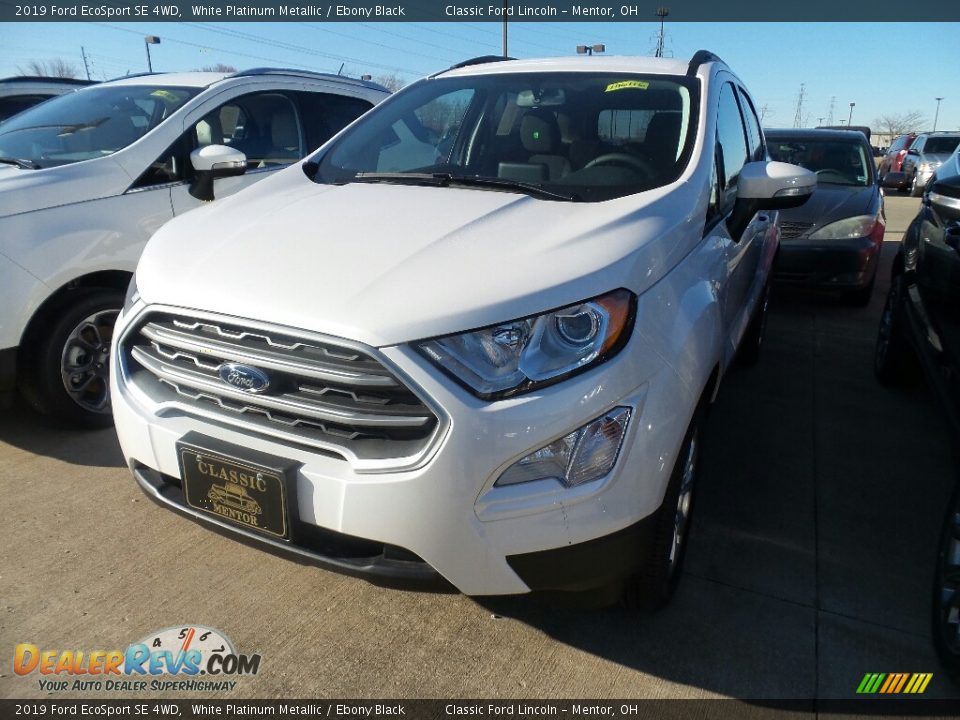 2019 Ford EcoSport SE 4WD White Platinum Metallic / Ebony Black Photo #1
