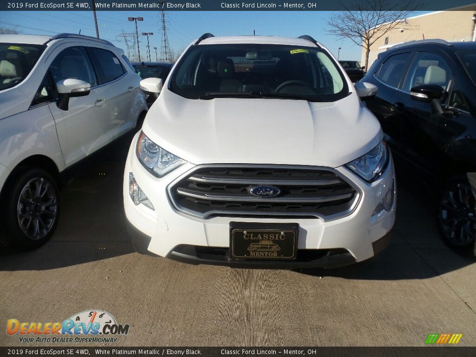 2019 Ford EcoSport SE 4WD White Platinum Metallic / Ebony Black Photo #2