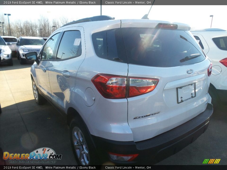 2019 Ford EcoSport SE 4WD White Platinum Metallic / Ebony Black Photo #3
