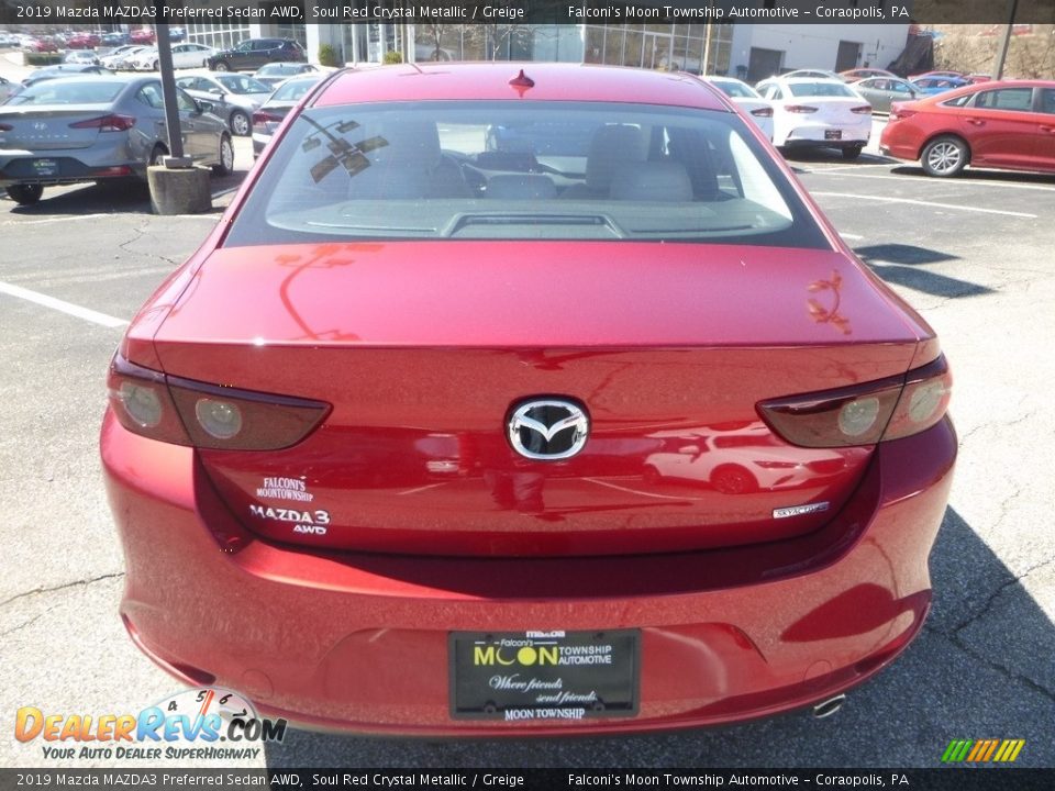 2019 Mazda MAZDA3 Preferred Sedan AWD Soul Red Crystal Metallic / Greige Photo #7