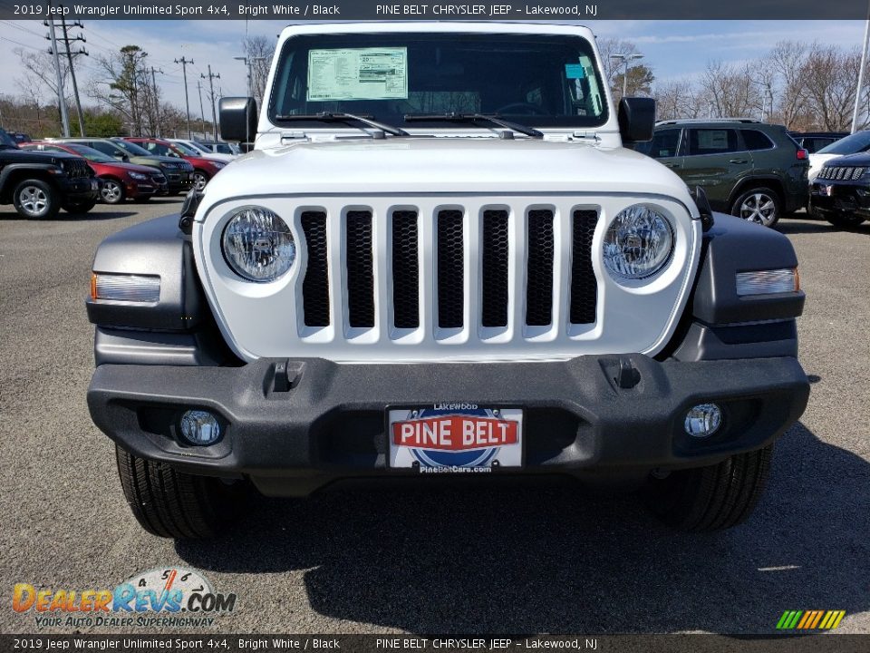 2019 Jeep Wrangler Unlimited Sport 4x4 Bright White / Black Photo #2