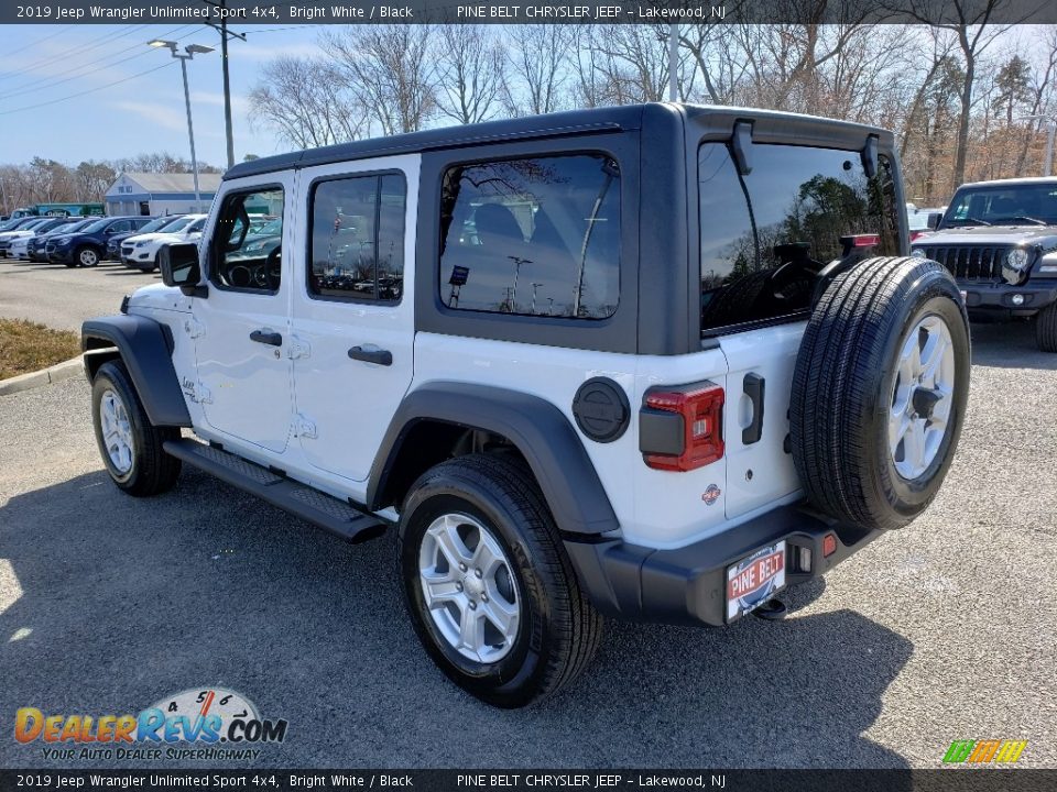 2019 Jeep Wrangler Unlimited Sport 4x4 Bright White / Black Photo #4