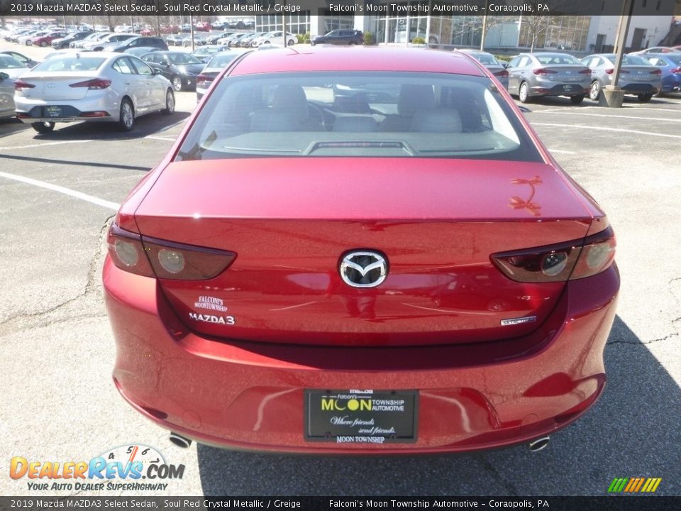 2019 Mazda MAZDA3 Select Sedan Soul Red Crystal Metallic / Greige Photo #7