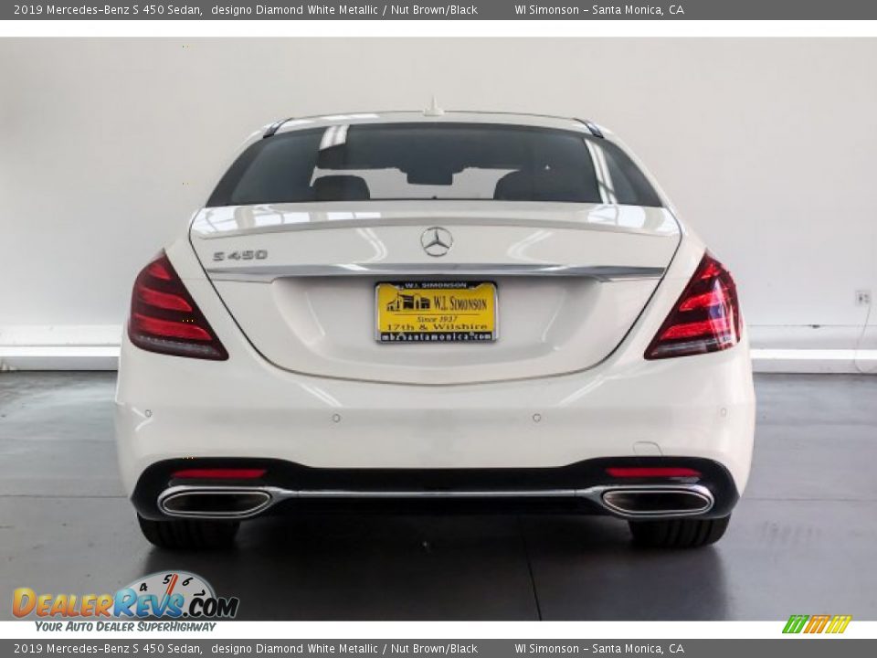 2019 Mercedes-Benz S 450 Sedan designo Diamond White Metallic / Nut Brown/Black Photo #3