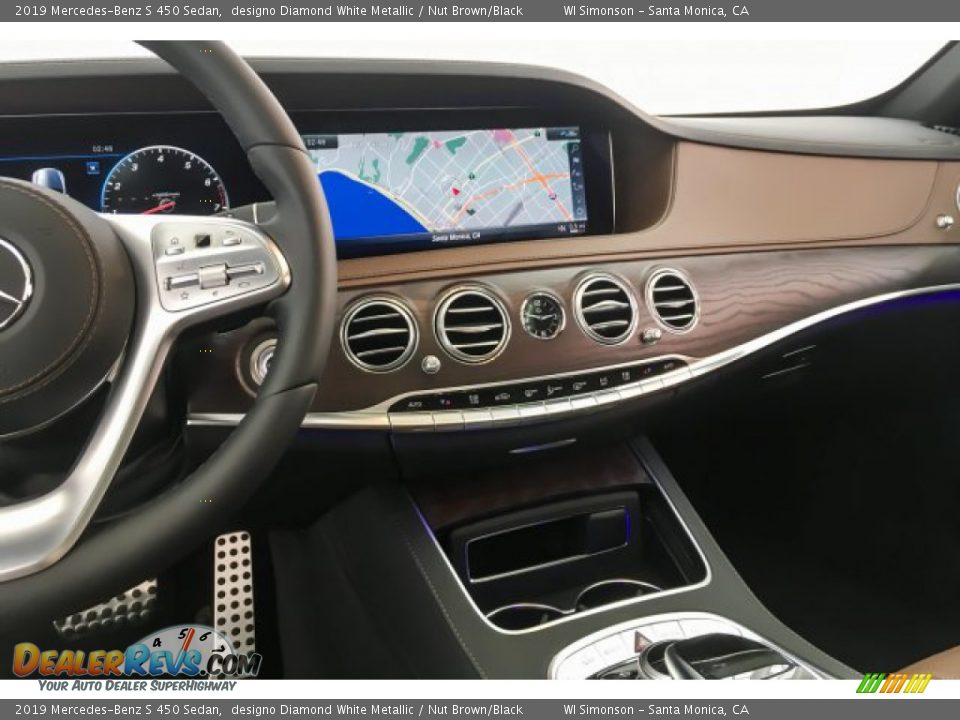 2019 Mercedes-Benz S 450 Sedan designo Diamond White Metallic / Nut Brown/Black Photo #6