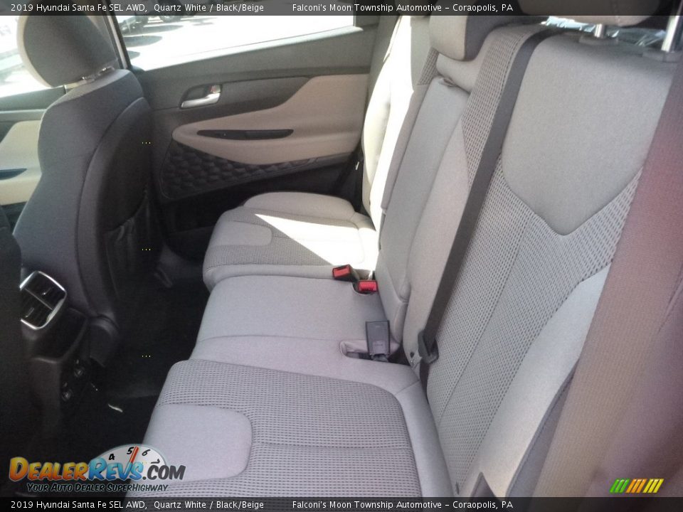 2019 Hyundai Santa Fe SEL AWD Quartz White / Black/Beige Photo #8