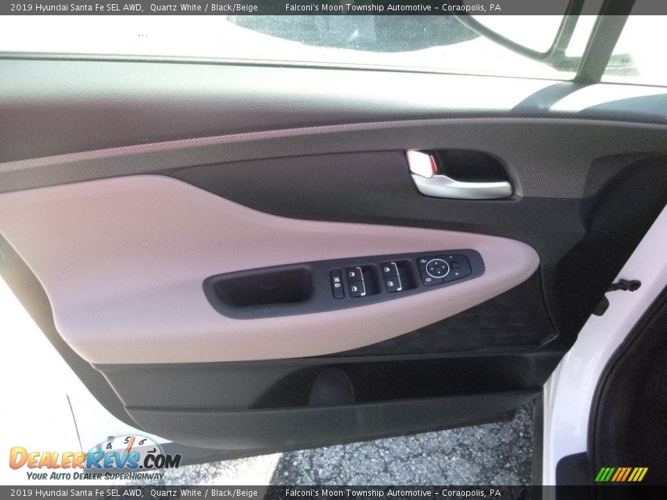 2019 Hyundai Santa Fe SEL AWD Quartz White / Black/Beige Photo #10