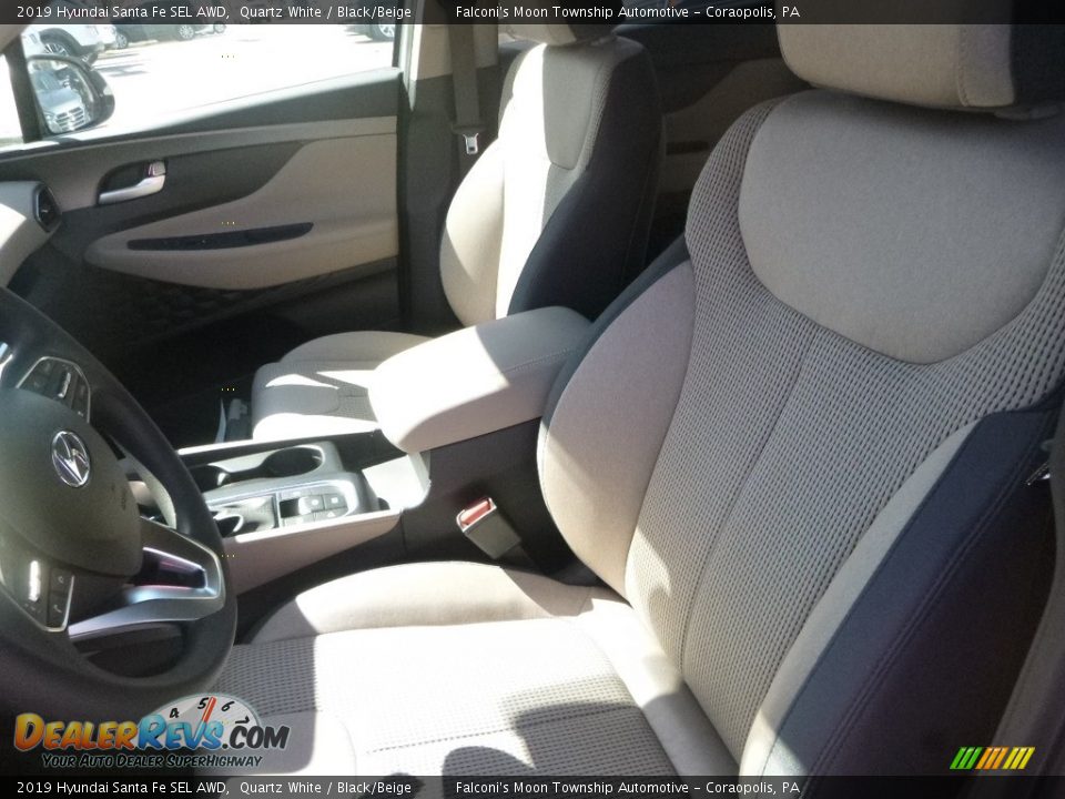2019 Hyundai Santa Fe SEL AWD Quartz White / Black/Beige Photo #11