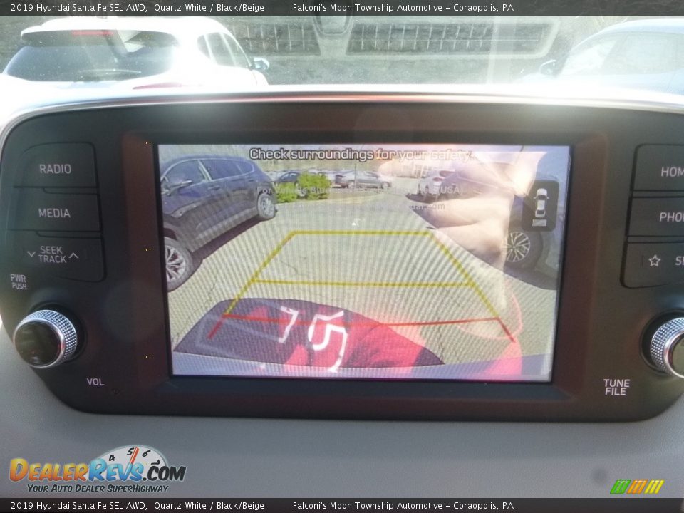 2019 Hyundai Santa Fe SEL AWD Quartz White / Black/Beige Photo #14