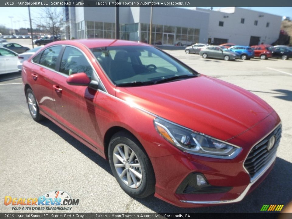 2019 Hyundai Sonata SE Scarlet Red / Gray Photo #3