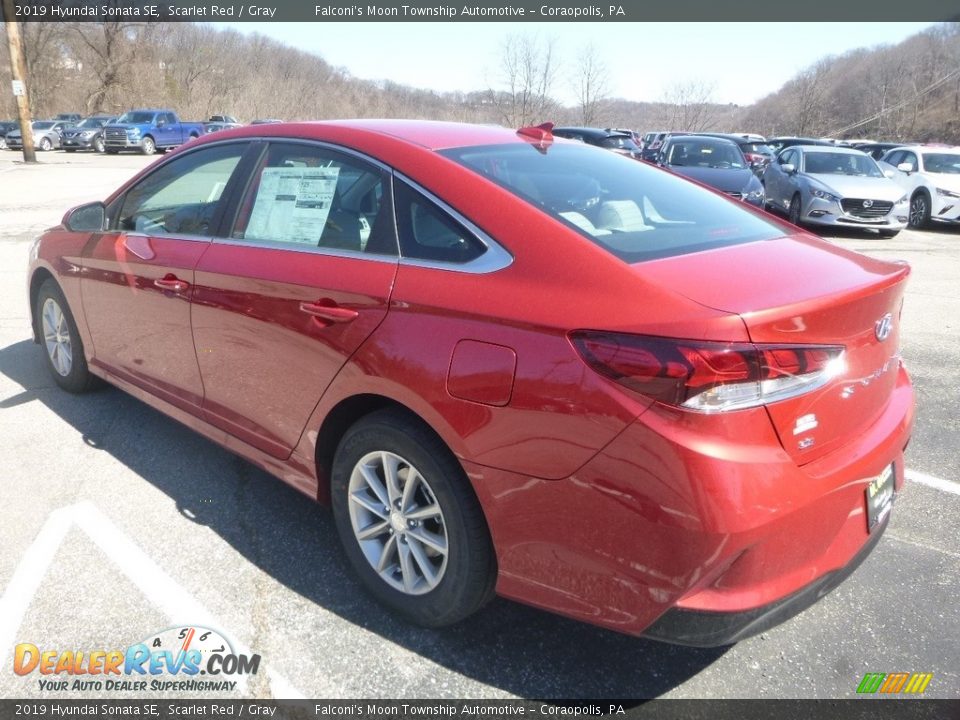 2019 Hyundai Sonata SE Scarlet Red / Gray Photo #6