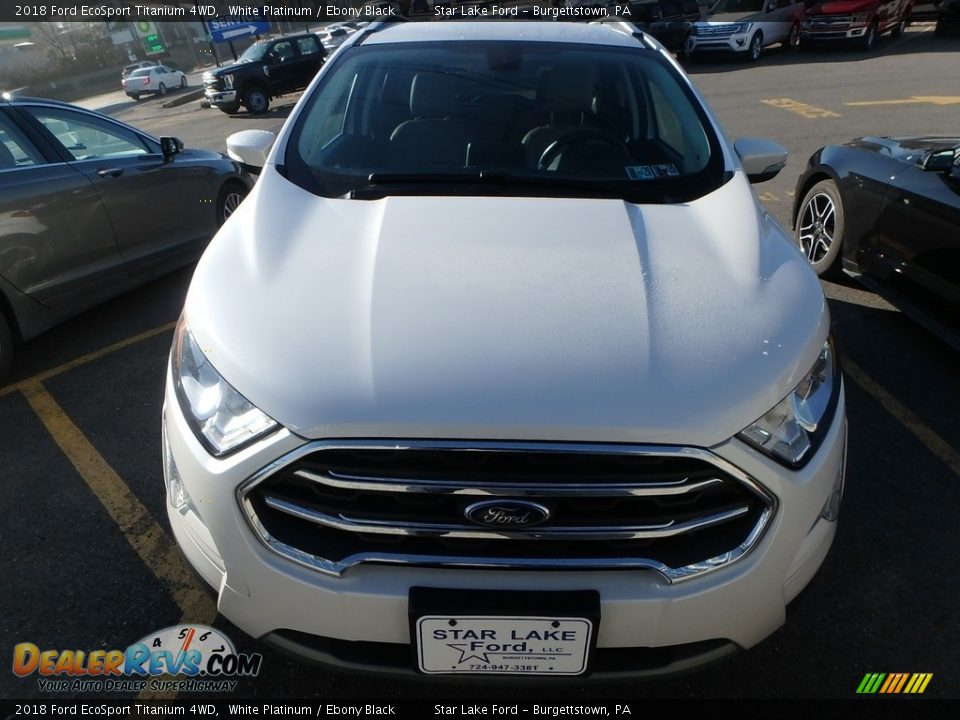 2018 Ford EcoSport Titanium 4WD White Platinum / Ebony Black Photo #2