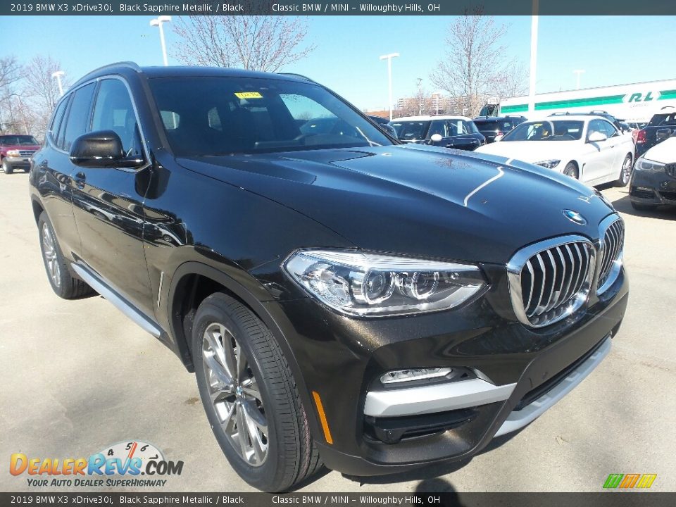 2019 BMW X3 xDrive30i Black Sapphire Metallic / Black Photo #1