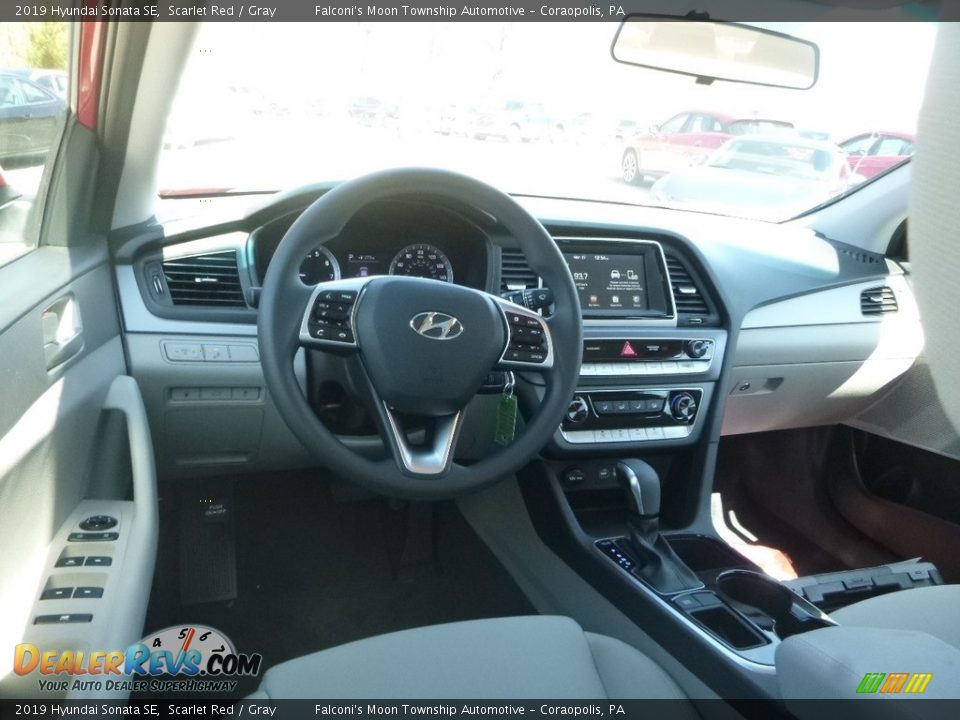2019 Hyundai Sonata SE Scarlet Red / Gray Photo #9
