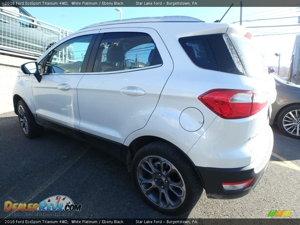 2018 Ford EcoSport Titanium 4WD White Platinum / Ebony Black Photo #4