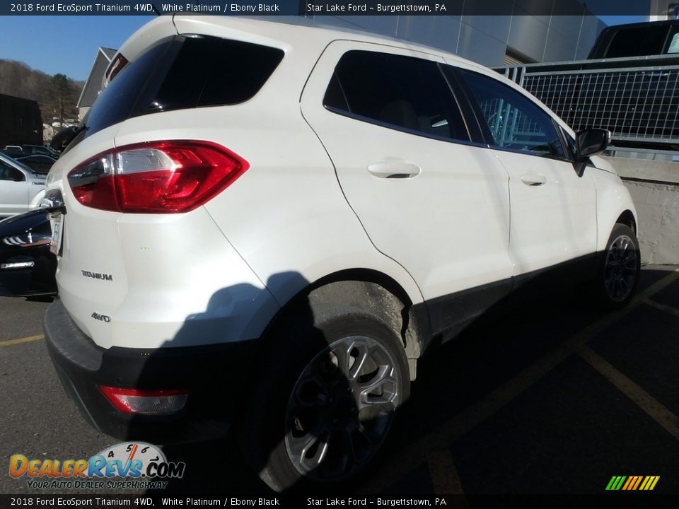 2018 Ford EcoSport Titanium 4WD White Platinum / Ebony Black Photo #5