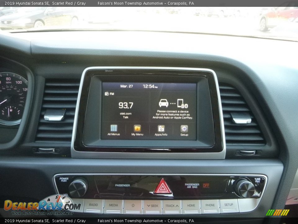 2019 Hyundai Sonata SE Scarlet Red / Gray Photo #13