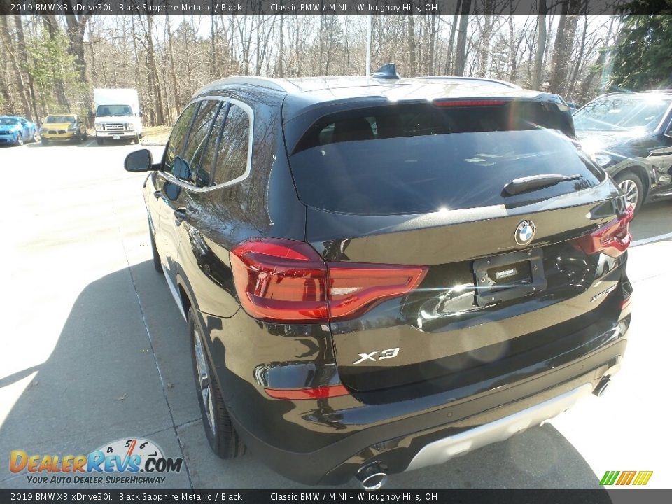 2019 BMW X3 xDrive30i Black Sapphire Metallic / Black Photo #5