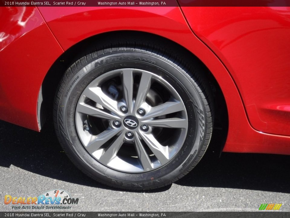 2018 Hyundai Elantra SEL Scarlet Red / Gray Photo #3