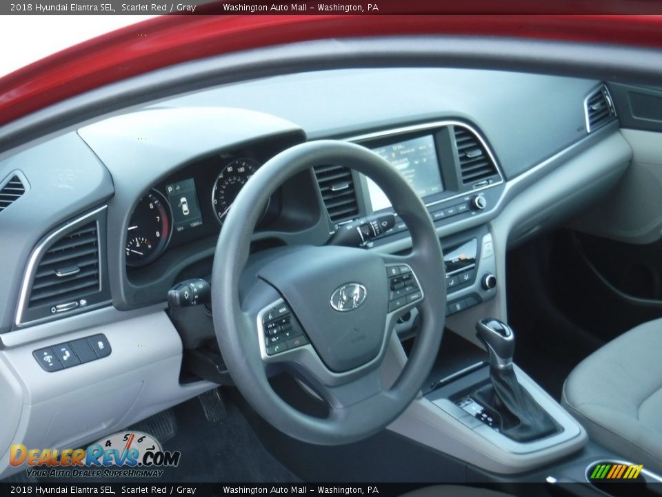 2018 Hyundai Elantra SEL Scarlet Red / Gray Photo #10