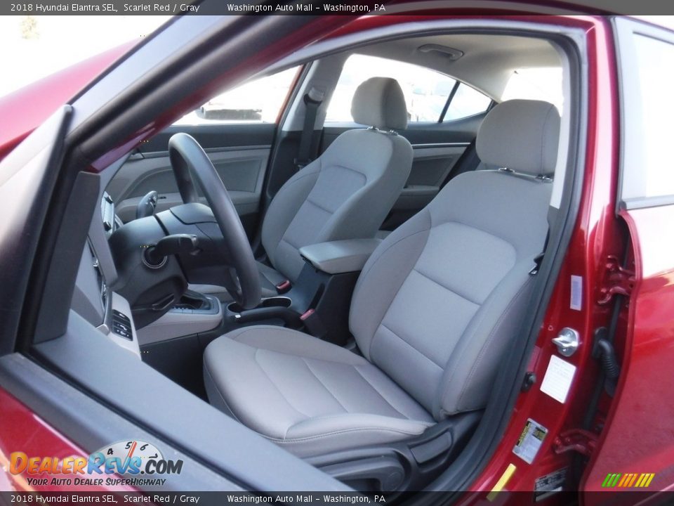 2018 Hyundai Elantra SEL Scarlet Red / Gray Photo #12