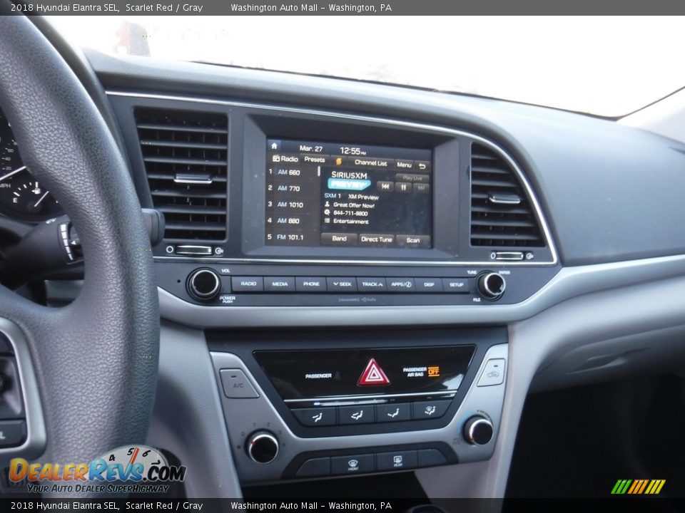 2018 Hyundai Elantra SEL Scarlet Red / Gray Photo #13