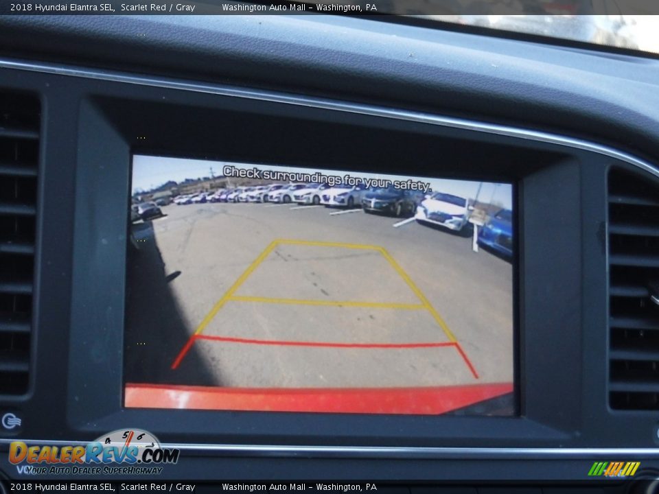 2018 Hyundai Elantra SEL Scarlet Red / Gray Photo #14