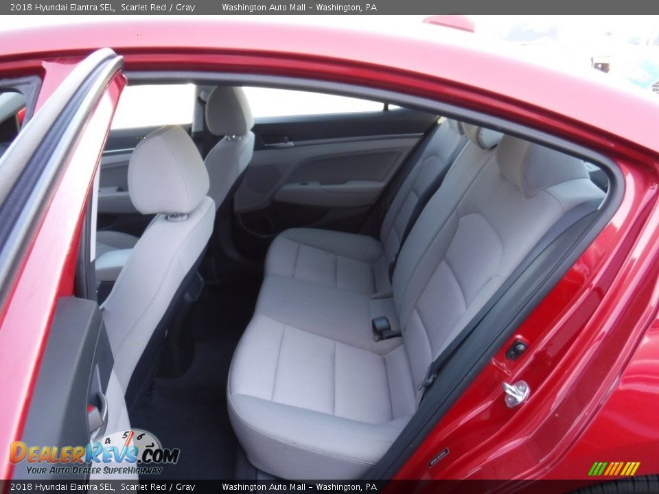 2018 Hyundai Elantra SEL Scarlet Red / Gray Photo #24