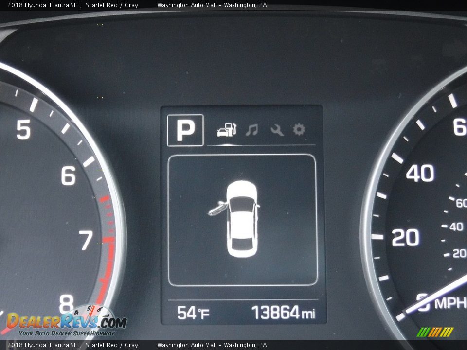 2018 Hyundai Elantra SEL Scarlet Red / Gray Photo #27