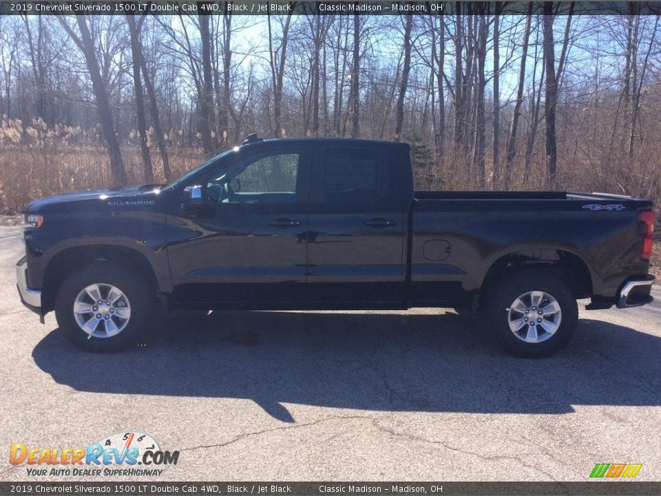 2019 Chevrolet Silverado 1500 LT Double Cab 4WD Black / Jet Black Photo #3