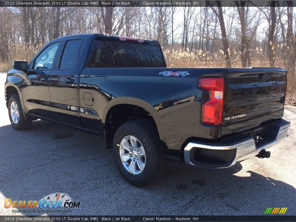 2019 Chevrolet Silverado 1500 LT Double Cab 4WD Black / Jet Black Photo #4