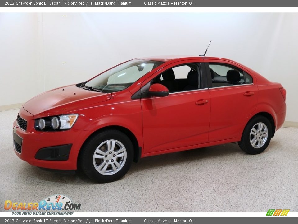 2013 Chevrolet Sonic LT Sedan Victory Red / Jet Black/Dark Titanium Photo #3