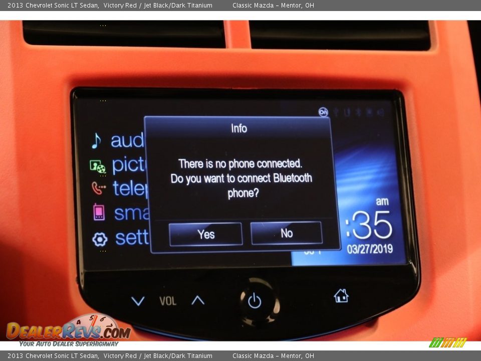 2013 Chevrolet Sonic LT Sedan Victory Red / Jet Black/Dark Titanium Photo #11