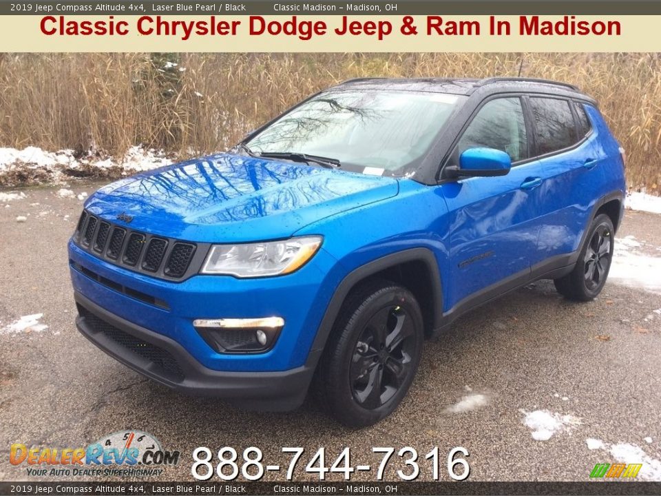 2019 Jeep Compass Altitude 4x4 Laser Blue Pearl / Black Photo #1
