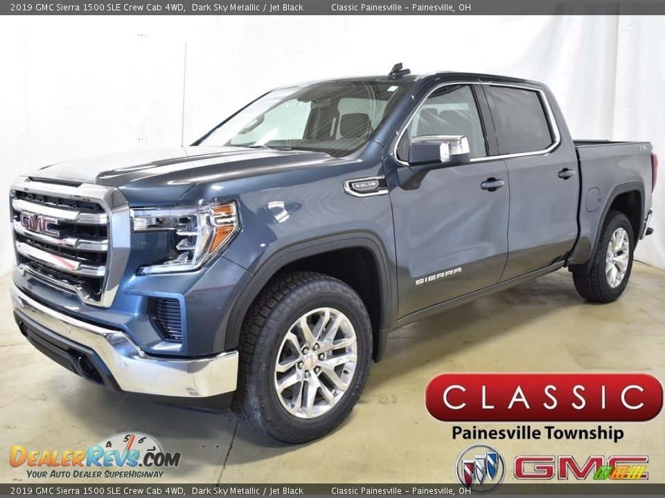 2019 GMC Sierra 1500 SLE Crew Cab 4WD Dark Sky Metallic / Jet Black Photo #1