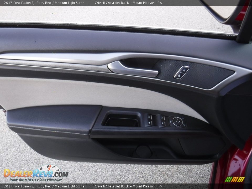 2017 Ford Fusion S Ruby Red / Medium Light Stone Photo #10