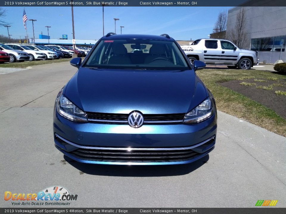 2019 Volkswagen Golf SportWagen S 4Motion Silk Blue Metallic / Beige Photo #2
