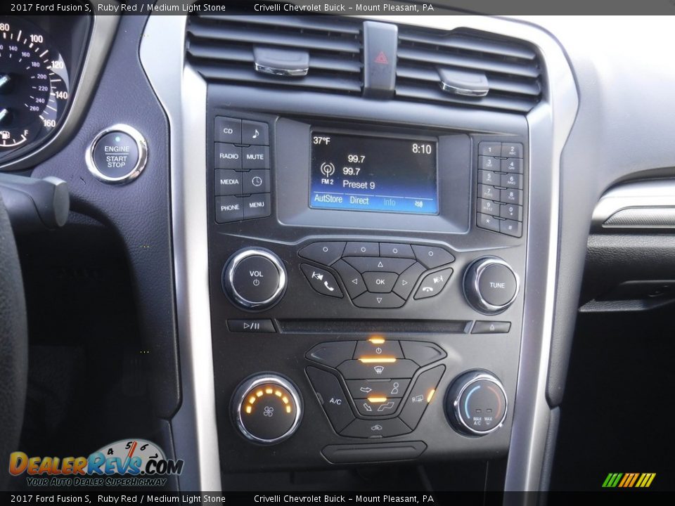 2017 Ford Fusion S Ruby Red / Medium Light Stone Photo #14