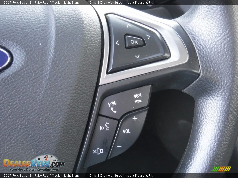 2017 Ford Fusion S Ruby Red / Medium Light Stone Photo #16