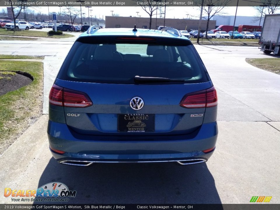 2019 Volkswagen Golf SportWagen S 4Motion Silk Blue Metallic / Beige Photo #5