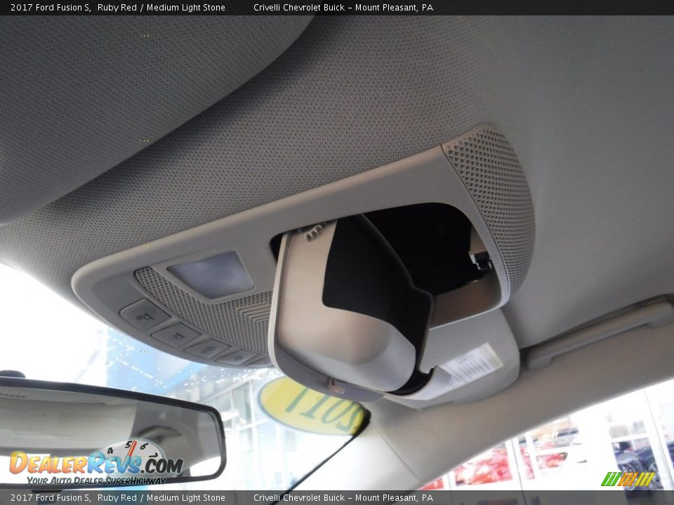 2017 Ford Fusion S Ruby Red / Medium Light Stone Photo #21
