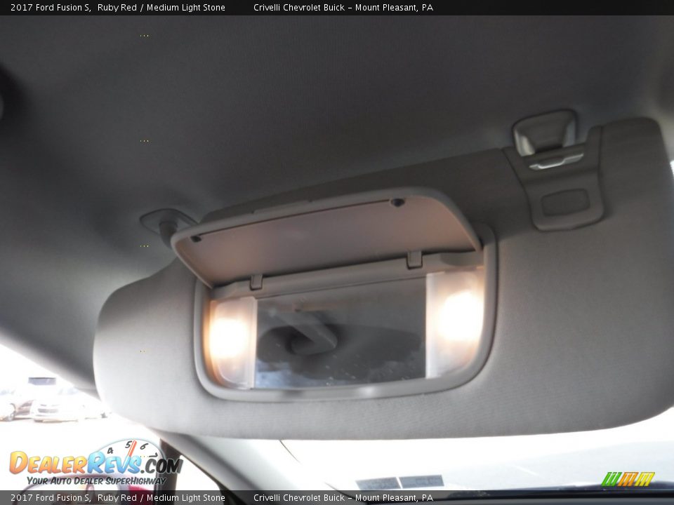 2017 Ford Fusion S Ruby Red / Medium Light Stone Photo #22