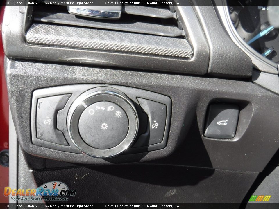 2017 Ford Fusion S Ruby Red / Medium Light Stone Photo #23