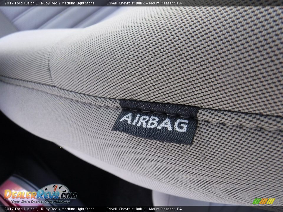 2017 Ford Fusion S Ruby Red / Medium Light Stone Photo #25